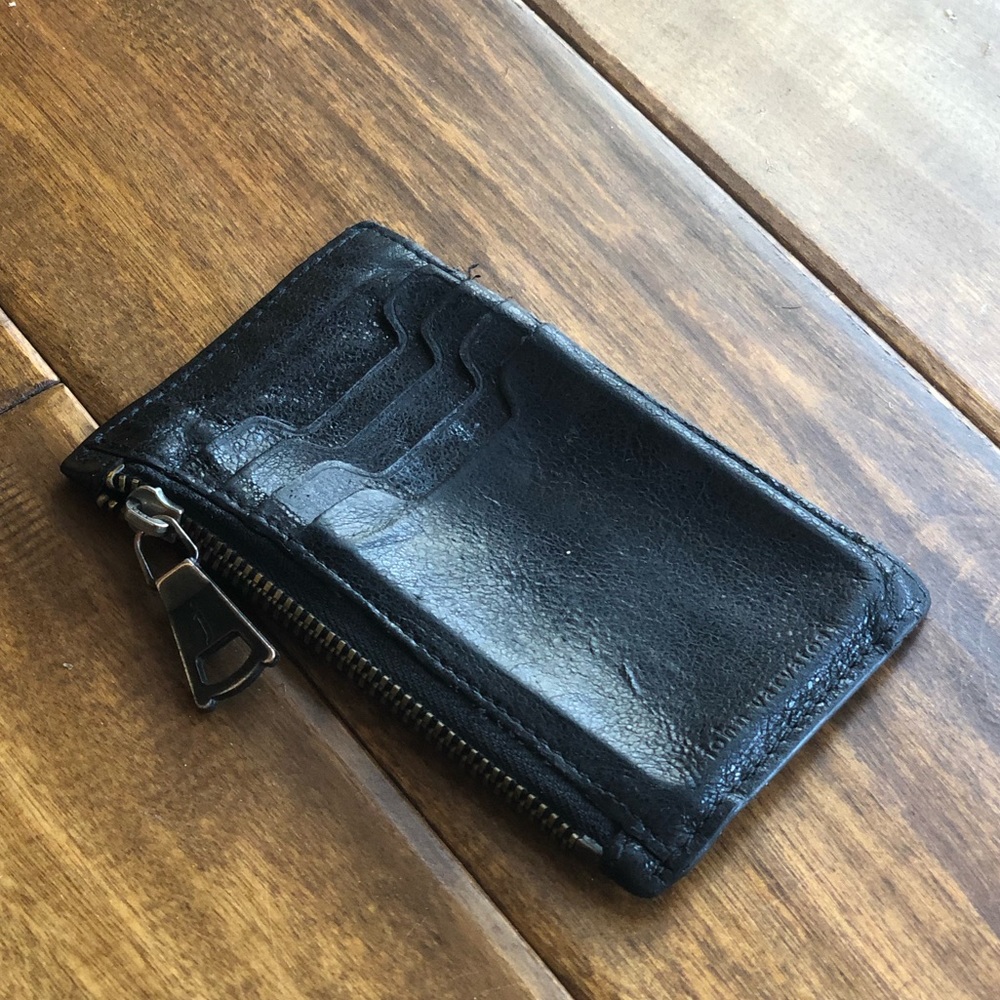 John Varvatos Collection Metallic Leather Wallet